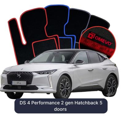 Velour car mats OMEVO for DS 4 Performance 2 gen Hatchback 5 doors (2021-2026)