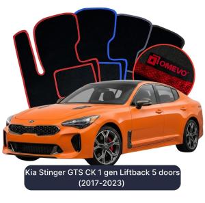 OMEVO Velour Car Mats for Kia Stinger GTS CK 1 gen Liftback 5 doors (2017-2023)