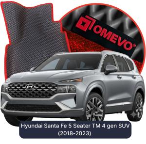 OMEVO 5D Pro EVA Mats for Hyundai Santa Fe 5 Seater TM 4 gen SUV (2018-2023)