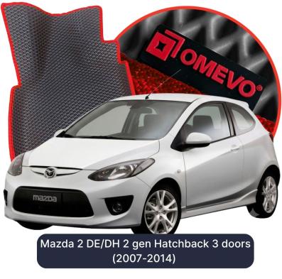 OMEVO EVA car mats for Mazda 2 DE/DH 2 gen Hatchback 3 doors (2007-2014)