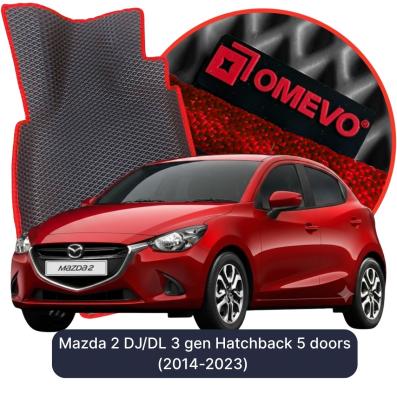 OMEVO EVA car mats for Mazda 2 DJ/DL 3 gen Hatchback 5 doors (2014-2023)