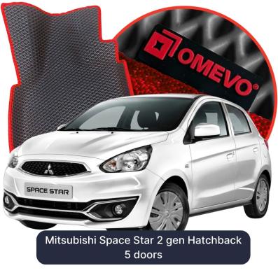 OMEVO EVA car mats for Mitsubishi Space Star 2 gen Hatchback 5 doors (2012-2026)