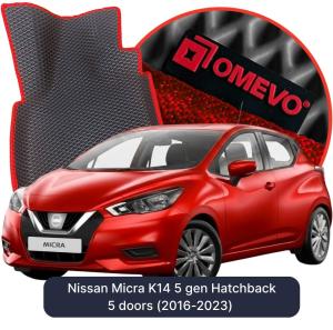 OMEVO 5D Pro EVA Mats for Nissan Micra K14 5 gen Hatchback 5 doors (2016-2023)