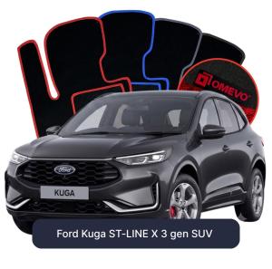 OMEVO Velour Car Mats for Ford Kuga ST-LINE X 3 gen SUV (2019-2026)