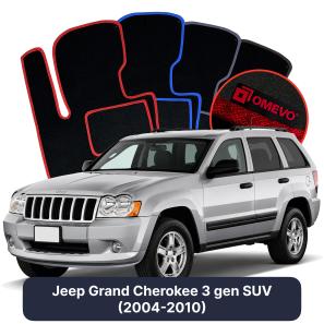 Velour car mats OMEVO for Jeep Grand Cherokee 3 gen SUV (2004-2010)
