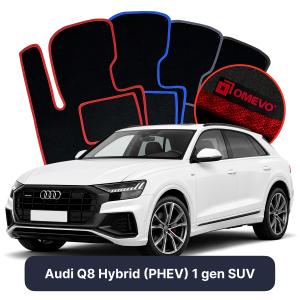 OMEVO Velour Car Mats for Audi Q8 Hybrid (PHEV) 1 gen SUV (2018–2025)