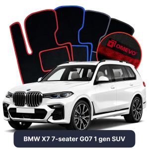 OMEVO Velour Car Mats for BMW X7 7 Seater G07 1 gen SUV (2018-2025)