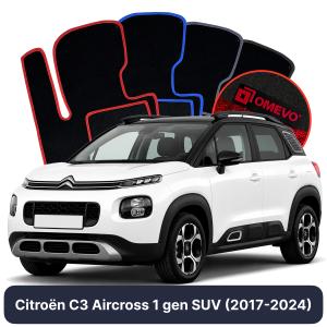 OMEVO Velour Car Mats for Citroën C3 Aircross 1 gen SUV (2017-2024)