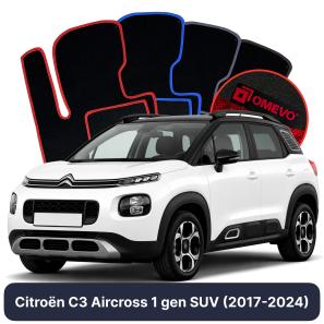 Velour car mats OMEVO for Citroën C3 Aircross 1 gen SUV (2017-2024)