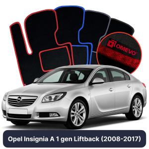 OMEVO Velour Car Mats for Opel Insignia A 1 gen Liftback (2008-2017)