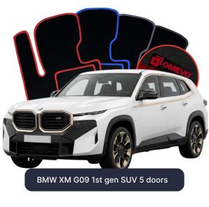 OMEVO Velour Car Mats for BMW XM G09 1st gen SUV 5 doors (2022-2026)
