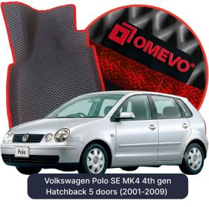 OMEVO 5D Pro EVA Mats for Volkswagen Polo SE MK4 4th gen Hatchback 5 doors (2001-2009)
