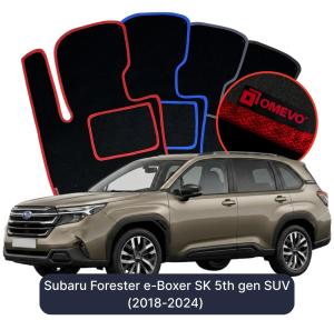 OMEVO Velour Car Mats for Subaru Forester e-Boxer SK 5th gen SUV (2018-2024)