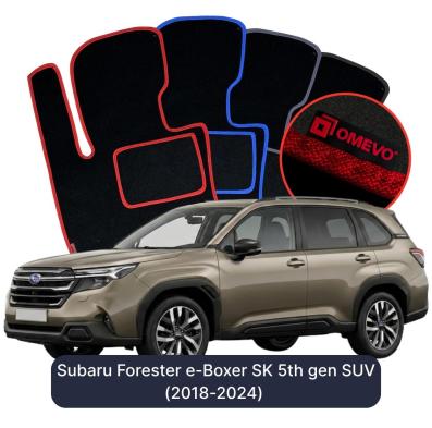 Velour car mats OMEVO for Subaru Forester e-Boxer SK 5th gen SUV (2018-2024)