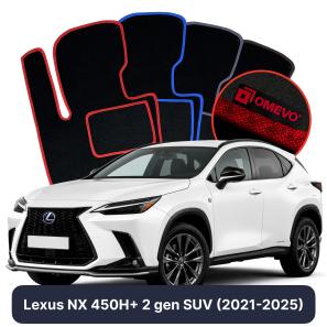 Velour car mats OMEVO for Lexus NX 450H+ 2 gen SUV (2021-2025)