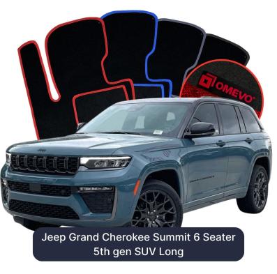 Velour car mats OMEVO for Jeep Grand Cherokee Summit 6 Seater 5th gen SUV Long (2021-2026)