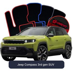 OMEVO Velour Car Mats for Jeep Compass 3rd gen SUV (2025-2026)