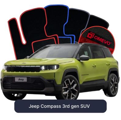 Velour car mats OMEVO for Jeep Compass 3rd gen SUV (2025-2026)