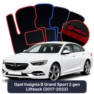 OMEVO Velour Car Mats for Opel Insignia Grand Sport B 2 gen Liftback (2017-2022)
