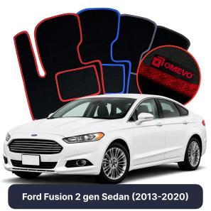 Velour car mats OMEVO for Ford Fusion 2 gen Sedan (2013-2020)