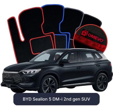 Velour car mats OMEVO for BYD Sealion 5 DM-i 2nd gen SUV (2026-2026)