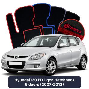 Velour car mats OMEVO for Hyundai I30 FD 1 gen Hatchback 5 doors (2007-2012)