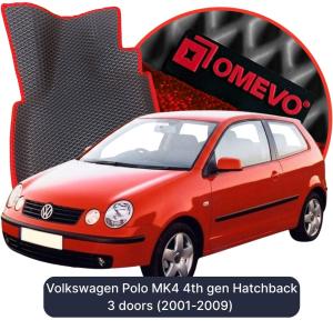 OMEVO 5D Pro EVA Mats for Volkswagen Polo MK4 4th gen Hatchback 3 doors (2001-2009)