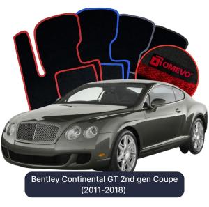 OMEVO Velour Car Mats for Bentley Continental GT 2 gen Coupe (2011-2018)