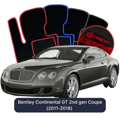 Velour car mats OMEVO for Bentley Continental GT 2 gen Coupe (2011-2018)