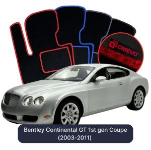 OMEVO Velour Car Mats for Bentley Continental GT 1 gen Coupe (2003-2011)