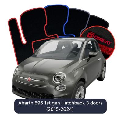 Velour car mats OMEVO for Abarth 595 1 gen Hatchback 3 doors (2015-2024)