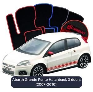 OMEVO Velour Car Mats for Abarth Grande Punto Hatchback 3 doors (2007-2010)
