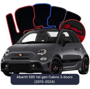 OMEVO Velour Car Mats for Abarth 595 1 gen Cabrio 3 doors (2015-2024)