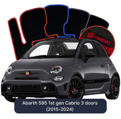 Velour car mats OMEVO for Abarth 595 1 gen Cabrio 3 doors (2015-2024)