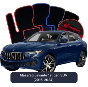 OMEVO Velour Car Mats for Maserati Levante 1 gen SUV (2016-2024)