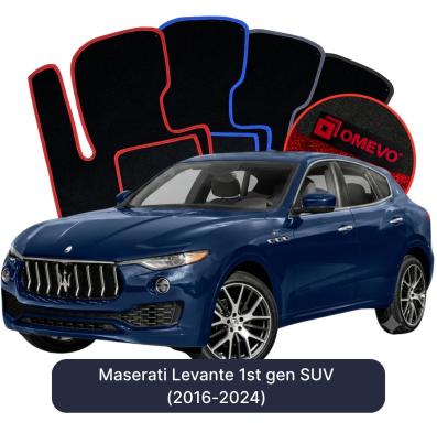 Velour car mats OMEVO for Maserati Levante 1 gen SUV (2016-2024)