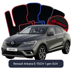 OMEVO Velour Car Mats for Renault Arkana E-TECH 1 gen SUV (2021-2026)
