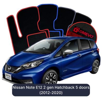 Velour car mats OMEVO for Nissan Note E12 2 gen Hatchback 5 doors (2012-2020)