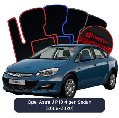 Velour car mats OMEVO for Opel Astra J P10 4 gen Sedan (2009-2015)