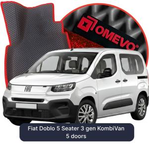 OMEVO 5D Pro EVA Mats for Fiat Doblo 5 Seater 3 gen KombiVan 5 doors (2022-2026)