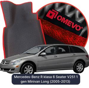 OMEVO 5D Pro EVA Mats for Mercedes-Benz R klasa 6 Seater V251 1 gen Minivan Long (2005-2013)