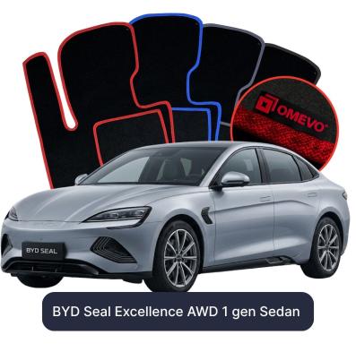 Velour car mats OMEVO for BYD Seal Excellence AWD 1 gen Sedan (2022-2025)