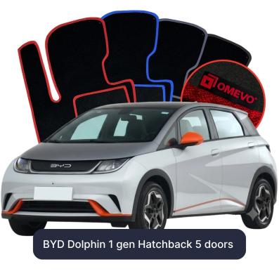 Velour car mats OMEVO for BYD Dolphin 1 gen Hatchback 5 doors 2021-2025