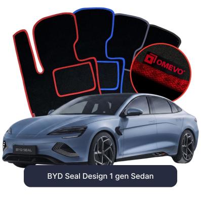 Velour car mats OMEVO for BYD Seal Design 1 gen Sedan (2022-2025)