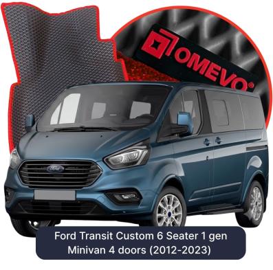 OMEVO EVA car mats for Ford Transit Custom 6 Seater 1 gen Minivan 4 doors (2012-2023)