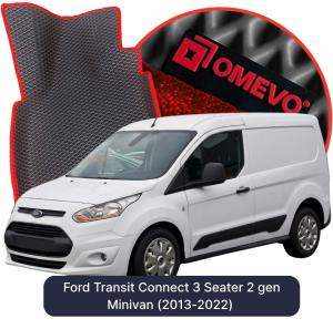 OMEVO 5D Pro EVA Mats for Ford Transit Connect 3 Seater 2 gen Minivan (2013-2022)