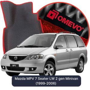 OMEVO 5D Pro EVA Mats for Mazda MPV 7 Seater LW 2 gen Minivan (1999-2006)