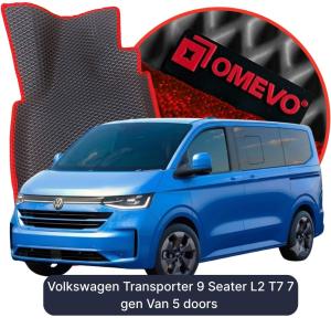 OMEVO 5D Pro EVA Mats for Volkswagen Transporter 9 Seater L2 T7 7 gen Van 5 doors (2024-2026)
