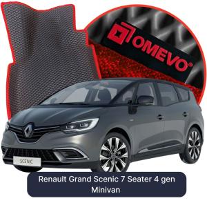 OMEVO 5D Pro EVA Mats for Renault Grand Scenic 7 Seater 4 gen Minivan (2016-2022)