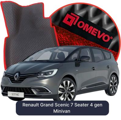 OMEVO EVA car mats for Renault Grand Scenic 7 Seater 4 gen Minivan (2016-2022)
